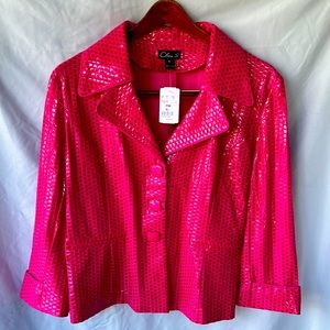 Clara S.  XL hot pink sequined jacket; never been worn; new with tags.